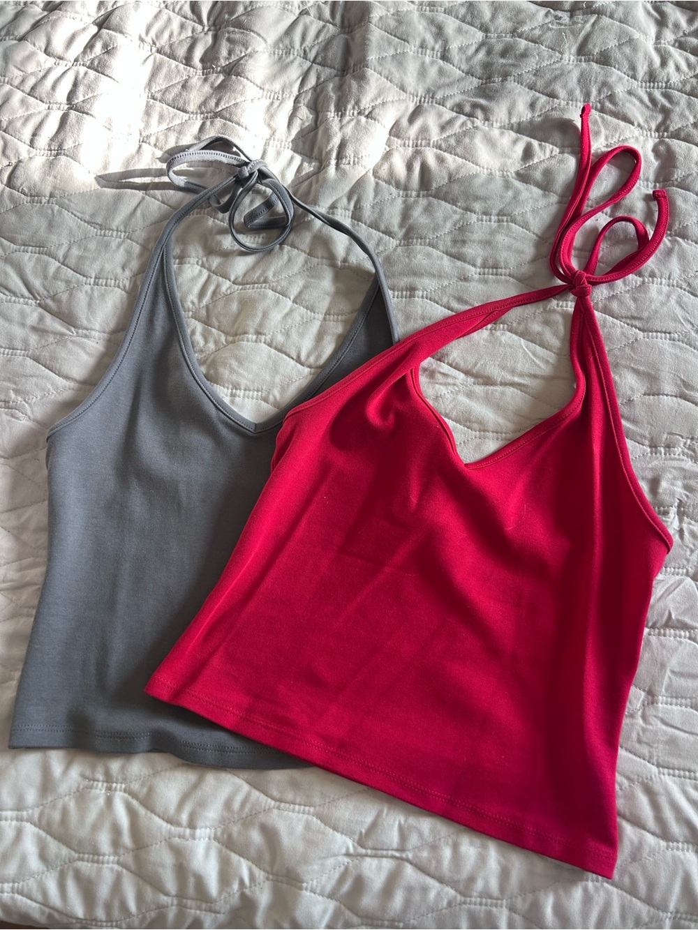 wild fable Halter Crop Camisoles in Gray and Red